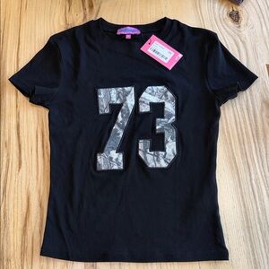 Edikted Black Tee with Camouflage 73 Design